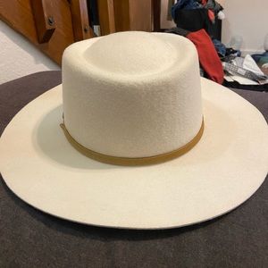 Gigi Pip flat brim felt hat